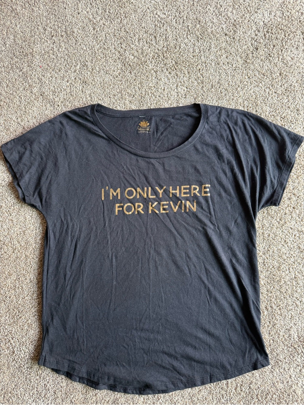 Women's Black Graphic Tee - Jonas Brothers 'I'm Only Here for Kevin'